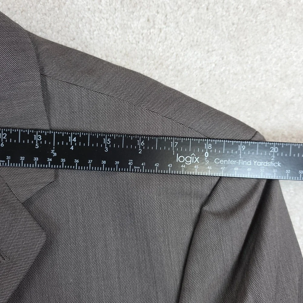 Calvin Klein Mens 44L‎ Gray Wool Suit 2 Piece Single Breasted Made In Canada